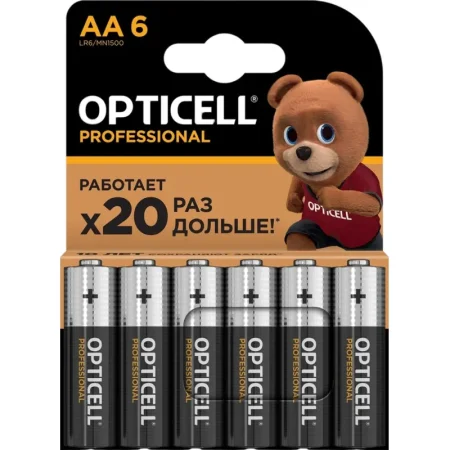 Батарейка AA пальчиковая Opticell Professional (6 штук в упаковке)