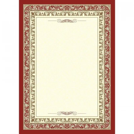 Сертификат-бумага красная рамка (А4, 250 г/кв.м, 15 листов в упаковке,  КЖ-1496)