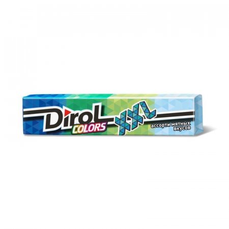 Жевательная резинка DIROL Colors XXL ассорти мятных вкусов 19 г (18 штук в упаковке)