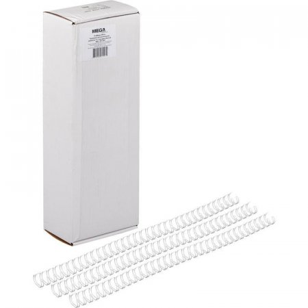 Пружины для переплета металлические ProMega Office 3:1 11,1 мм белые 34 кол