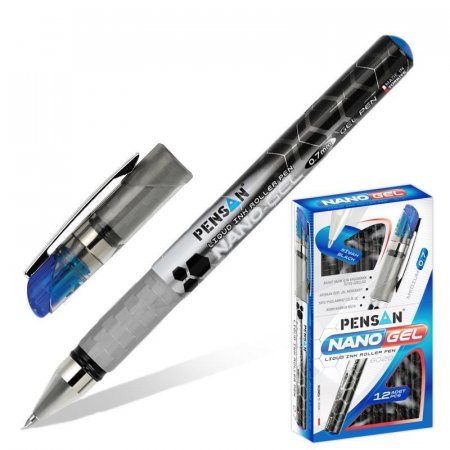 Ручка гелевая Pensan Nano Gel синяя (толщина линии 0.7 мм)