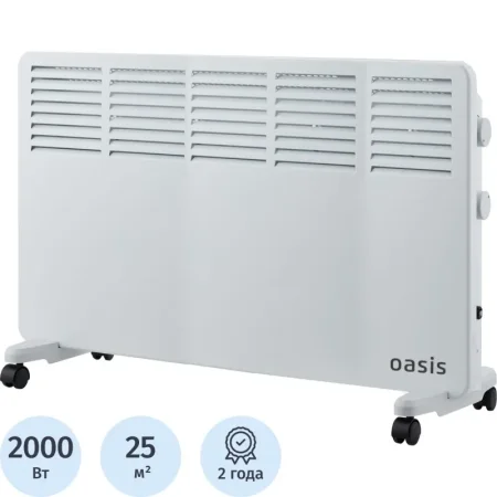 Конвектор Oasis VK-20 белый (2000 Вт, с терморегулятором)