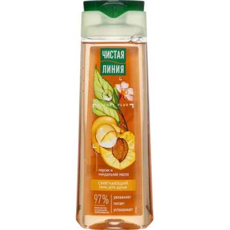 Гель для душа Чистая линия Смягчающий персик и миндальное масло 250 мл
