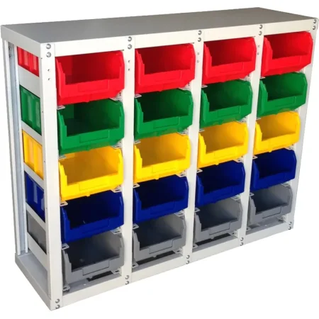 Стеллаж металлический с направляющими Стелла-техник (840х1050х345 мм, 20     ячеек)