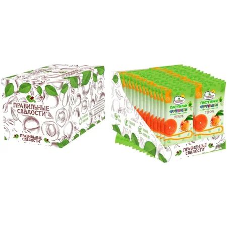 Пастилки Правильные сладости Фрутилки персик (30 штук по 15 г)