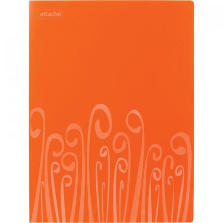 Папка с прижимом Attache Fantasy формат А4 0.5 мм оранжевая (до 120 листов)