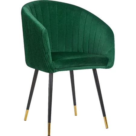 Кресло обеденное Dobrin Mary зелёный (велюр, металл)