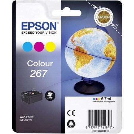 Картридж струйный Epson T267 C13T26704010 CMY оригинальный