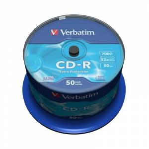 Диск CD-R Verbatim 700 Mb 52x (50 штук в упаковке)