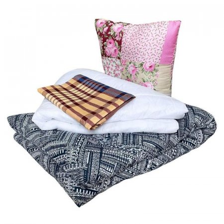 Набор 1-спальный (одеяло 140x205 см, подушка 50x50 см, матрас 70x190 см,  комплект постельного белья)