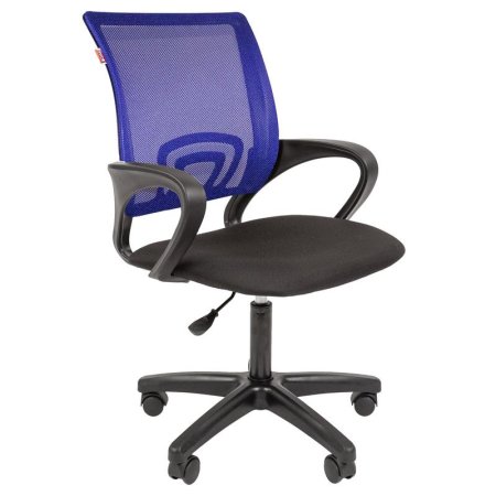 Кресло офисное Easy Chair 304 LT синее/черное (сетка/ткань, пластик)
