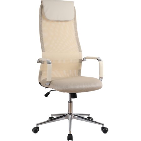 Кресло для руководителя Easy Chair 565 TW бежевое (сетка/ткань, металл)