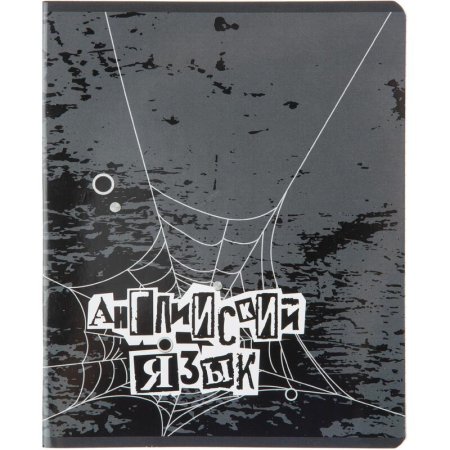 Тетрадь предметная по английскому языку №1 School Панк А5 48 листов  разноцветная в клетку УФ-сплошной глянцевый лак