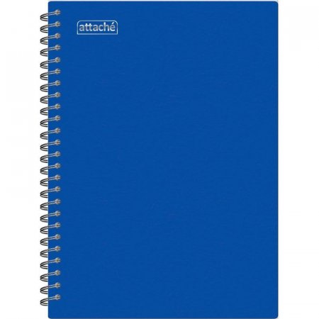 Бизнес-тетрадь Attache Plastic А4 120 листов синяя в клетку на спирали  (218x295 мм)