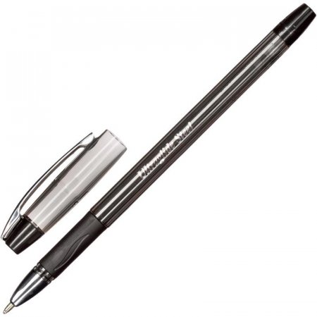 Ручка шариковая Unimax Ultra Glide Steel черная (толщина линии 0.8 мм)