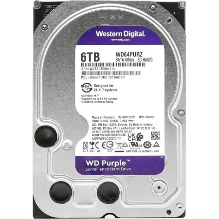 Жесткий диск Western Digital SATA 6TB 6GB / S 256MB PURPLE WD64PURZ WDC