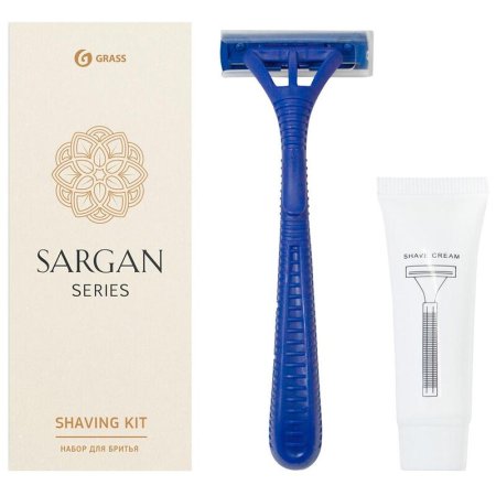 Бритвенный набор Grass Sargan коробка (крем для бриться, бритва, 100  штук в упаковке)