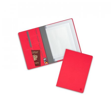 Папка файловая для семейных документов Flexpocket 20 файлов A4 (240х325  мм) экокожа красная