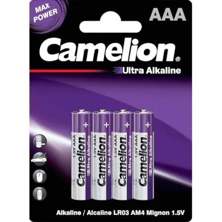 Батарейка AAA мизинчиковая Camelion Ultra (4 штуки в упаковке)