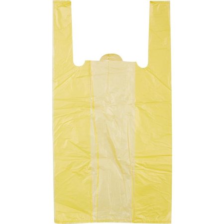 Пакет-майка ПНД 18 мкм желтый (30+14x57 см, 200 штук в упаковке)