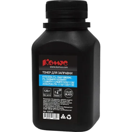 Тонер Комус для Kyocera TK-1110/1120/1130 120 г черный