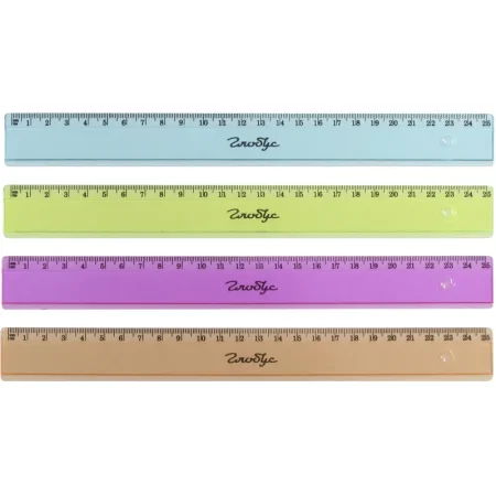 Линейка пластиковая 25 см., ассорти, Л25ЦПУ