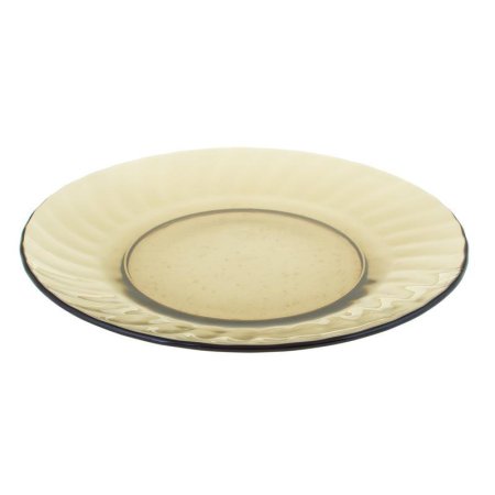 Тарелка обеденная стеклянная Glass Elica диаметр 200 мм коричневая  (60067648)