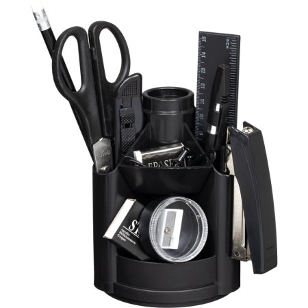 Набор канцелярский настольный Выбор Есть пластиковый 12 предметов черный