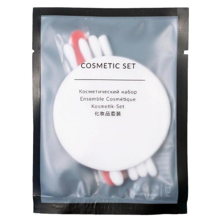 Косметический набор Noir пакет (ватные диски - 2 шт, ватные палочки - 4  шт, пилка - 1 шт, 300 штук в упаковке)