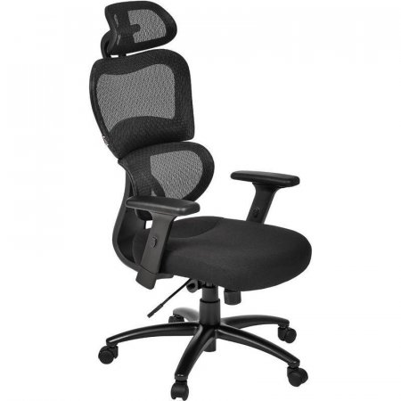 Кресло для руководителя Easy Chair 647 TTW черное (сетка/ткань, пластик)
