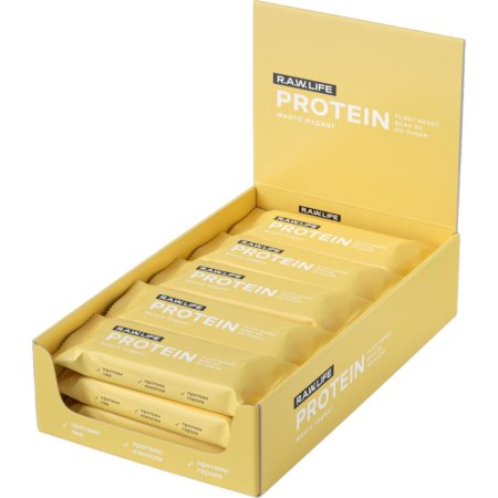 Батончик протеиновый R.A.W.Life манго пудинг (15 батончиков по 43 г)