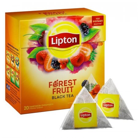Чай Lipton Forest Fruit черный фруктово-ягодный 20 пакетиков