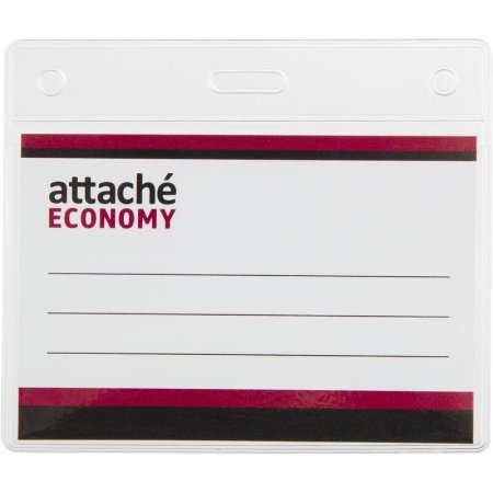 Бейдж Attache Economy горизонтальный 78x96 мм без держателя (5 штук в  упаковке, размер вкладыша: 60х90 мм)