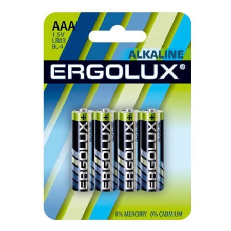 Батарейки Ergolux ААА LR03 (4 штуки в упаковке)