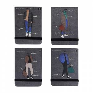 Блокнот Bruno Visconti Megapolis Journal Fashion А6 100 листов в ассортименте в точку на сшивке (90x130 мм) (артикул производителя 3-476/03)