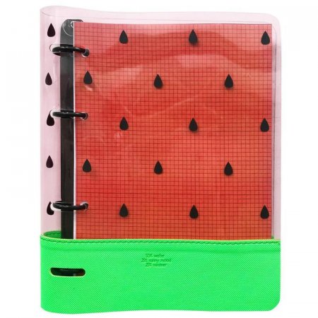 Бизнес-тетрадь Infolio Watermelon A5 120 листов разноцветная в клетку на кольцах (175x212 мм)