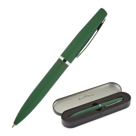 Ручка шариковая автоматическая Bruno Visconti Portofino синяя (зеленый корпус, толщина линии 1 мм)