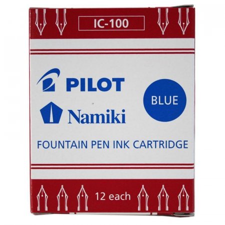 Картридж для перьевой ручки сменный Pilot синий (12 штук в упаковке)