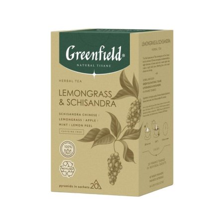 Чай Greenfield Natural Tisane Lemongrass & Schisandra травяной 20  пакектиков