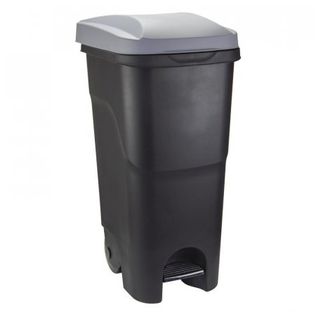 Контейнер для раздельного сбора мусора Idea 85 л пластик серый/черный  (86x39x39 см)