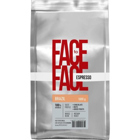 Кофе в зернах Face to Face Brazil 100 % арабика 1 кг