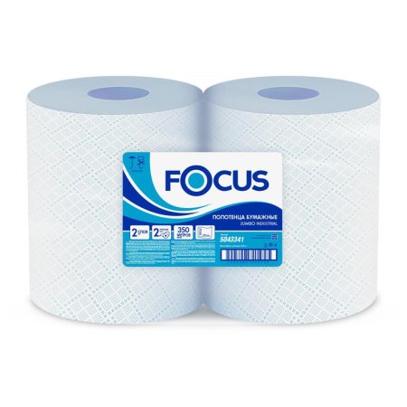 Протирочная бумага Focus Jumbo 5043341 голубая (2 рулона по 350метров)