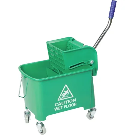 Тележка уборочная Luscan Professional 1-ведерная с отжимом 20 л   (зеленая)