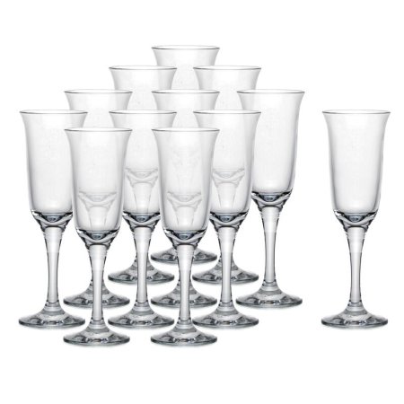 Набор бокалов для шампанского Pasabahce стеклянные 210 мл (12 штук в  упаковке)
