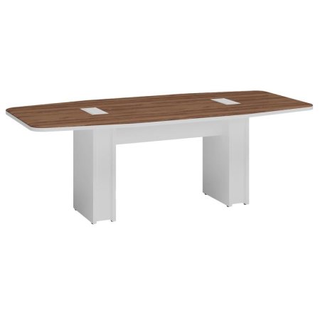 Стол для переговоров Linkor 147S006 с кабель-каналом (дуб  чарльстон/белый, 2200х1010х753 мм)