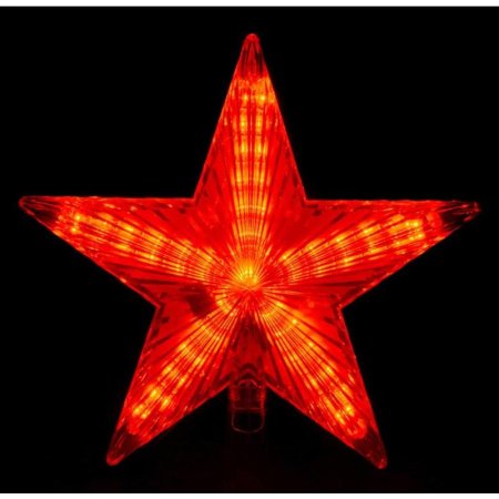 Верхушка светодиодная Звезда красный свет 30 светодиодов (0.2х0.2 м)