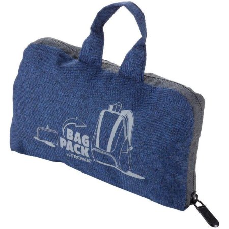 Рюкзак складной Troika Bagpack из полиэстера синего цвета (13725.40)