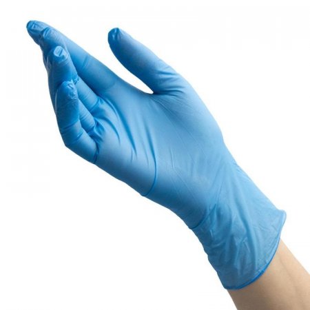 Перчатки одноразовые Benovy нитриловые неопудренные голубые (размер XL,  100 пар в упаковке)