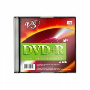 Диск DVD+R VS 4.7 Gb 16x (5 штук в упаковке)