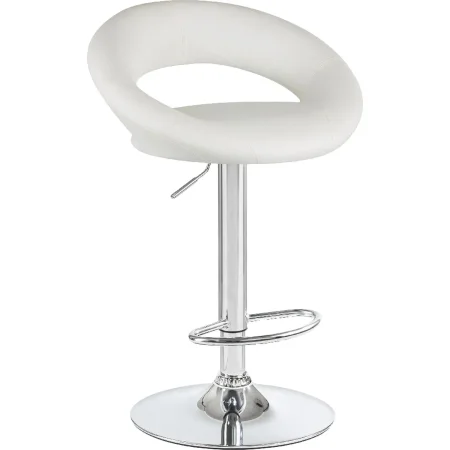 Стул барный Dobrin Mira белый/хромированный (искусственная кожа/металл)